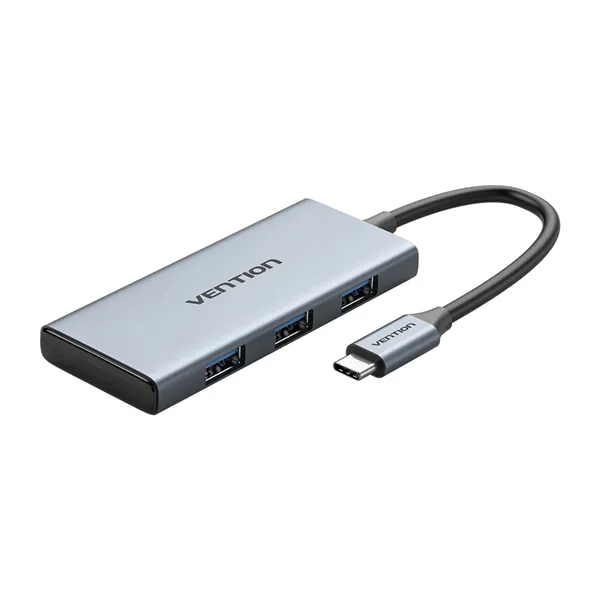 Docking USB Tipo-C Vention TOOHB/ 1xHDMI/ 3xUSB/ 1xLector Tarjetas SD y MicroSD/ Gris