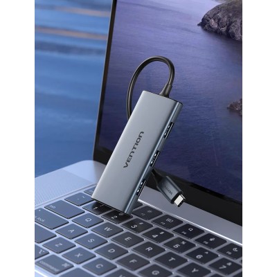 Docking USB Tipo-C Vention TOOHB/ 1xHDMI/ 3xUSB/ 1xLector