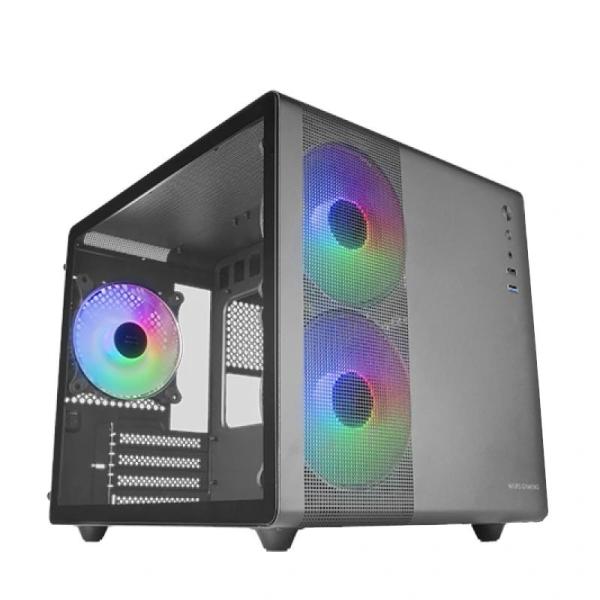 Mars gaming caja compact micro-atx 3xvent negro