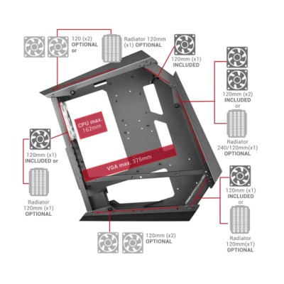 Marsgaming mc51 premium atx case, 5x 12cm argb, re