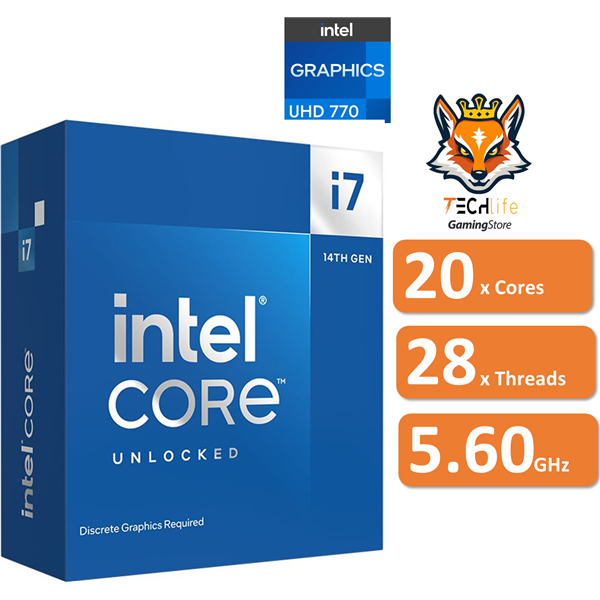 Intel Core i7-14700K Unlocked 3.4/5.6 GHz con Intel UHD 770