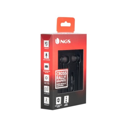 Ngs auriculares metálicos cplano 1.2m gris