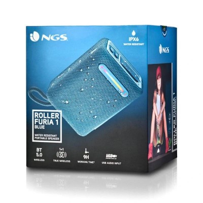 Ngs altavoz rollerfuria1 bt rgb ipx6 azul 15w