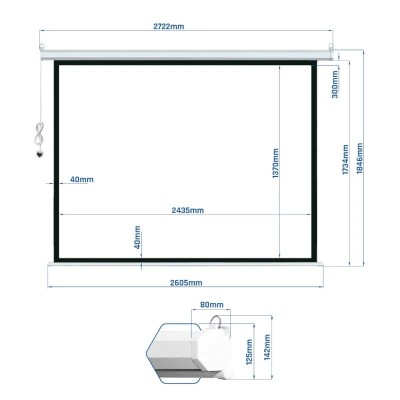 Iggual pack 5 x pantalla pan.110"243x137 eléctrica