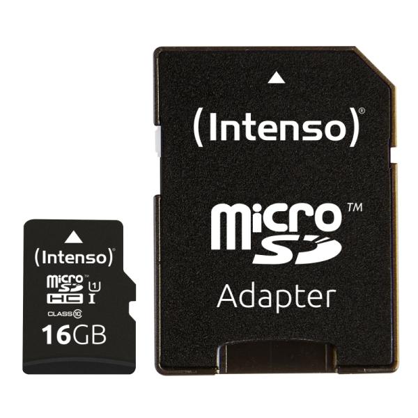 Intenso 3423470 micro sd uhs-i premium 16gb c/adap