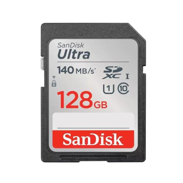 Tarjeta de Memoria SanDisk Ultra 128GB SD HC UHS-I - SDXC/ Clase 10/ 140MBs