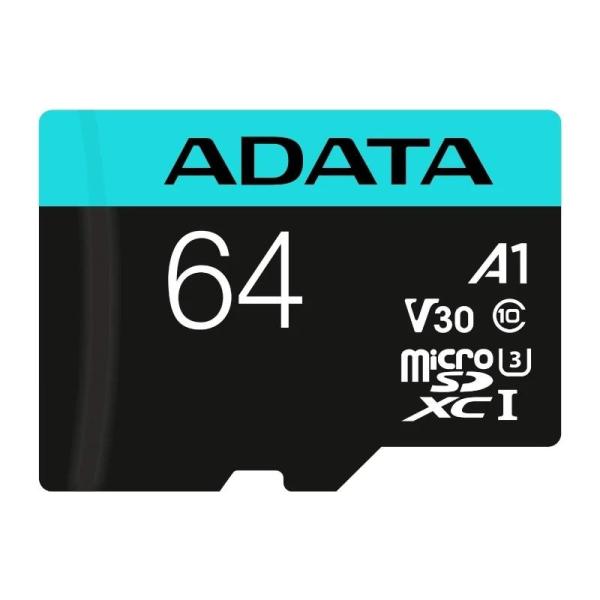 Adata microsdxc/sdhc uhs-i u3 64gb c/adapt