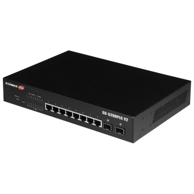 Edimax pro gs-5208plg v2 switch 10xgb poe+ (2xsfp)