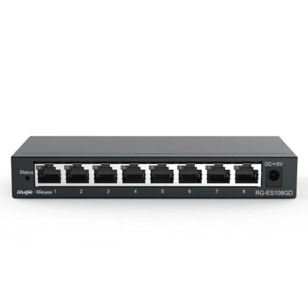 Ruijie unmanaged switch 8xgb rj45 steel case