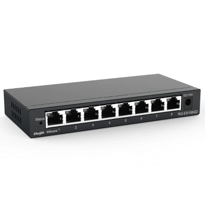 Ruijie unmanaged switch 8xgb rj45 steel case