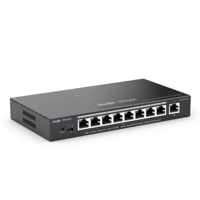 Ruijie switch 9xgb rj45 (8 poe/poe+) 120w steel