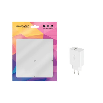 Cargador de Pared Nanocable 10.10.2003/ 1xUSB/ 2.1A/ Blanco