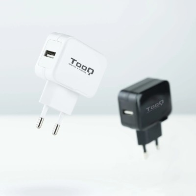 Cargador de Pared TooQ TQWC-1S01WT/ 1xUSB/ 12W/ Blanco