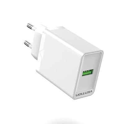 Cargador de Pared Vention FABW0-EU/ 1xUSB/ 18W