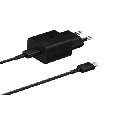 Cargador de Pared Samsung EP-T1510XBEGEU/ 1xUSB Tipo-C + Cable