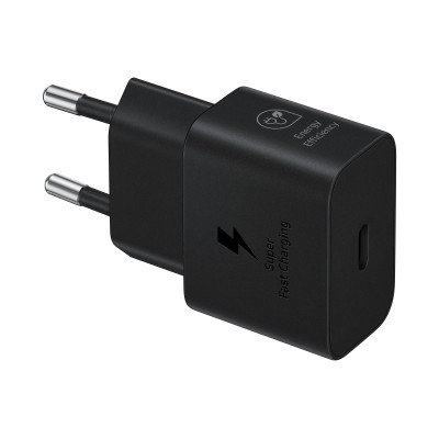 Cargador de Pared Samsung EP-T2510NBEGEU/ 1xUSB Tipo-C/ 25W