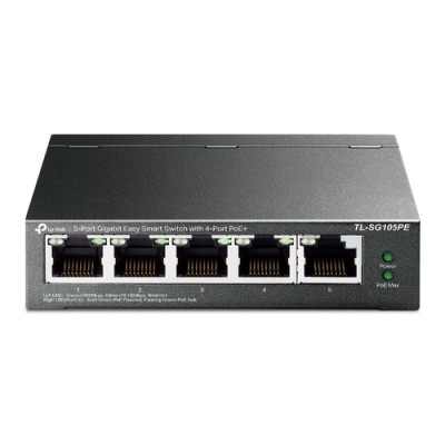 Switch Semigestionables Poe+ Tp-link Sg105pe 5p Gigabit 4p Poe+