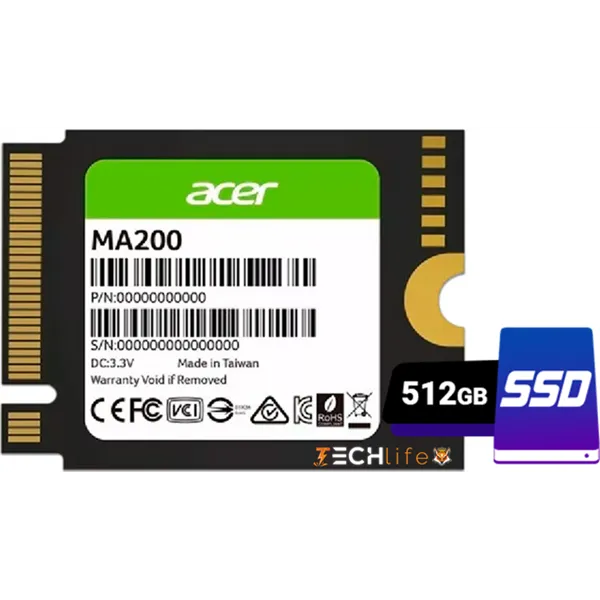 Acer MA200 SSD NVMe 512GB a 4700MB/s M.2 2230 PCIe 4.0