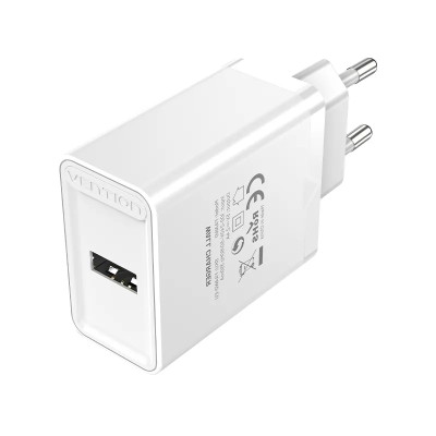 Cargador de Pared Vention FAAW0-EU/ 1xUSB/ 12W