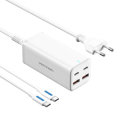 Cargador de Pared Vention FBSWG-EU/ 2xUSB Tipo-C + Cable USB