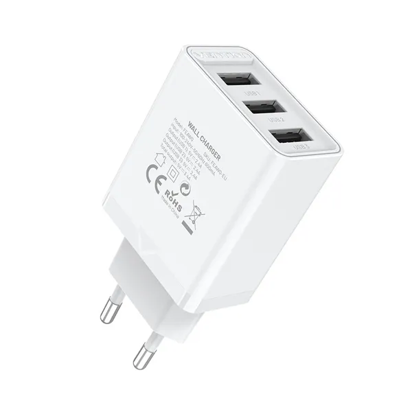 Cargador de Pared Vention FEAW0-EU/ 3xUSB