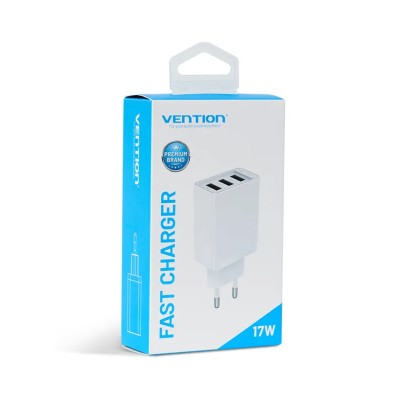 Cargador de Pared Vention FEAW0-EU/ 3xUSB