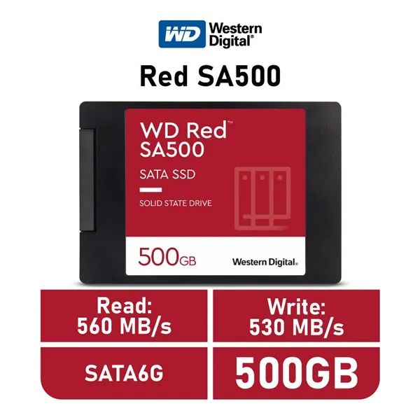 WD SSD Red SA500 NAS 500GB 2.5" SATA 6Gb/s 560MB/s