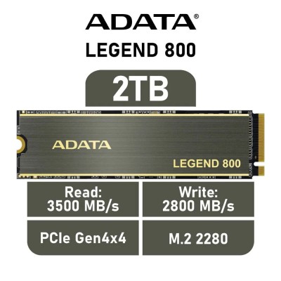 ADATA LEGEND 800 SSD 2TB NVMe a 3500MB/s PCIe 4.0 M.2 2280