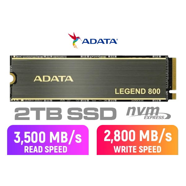 ADATA LEGEND 800 SSD 2TB NVMe a 3500MB/s PCIe 4.0 M.2 2280