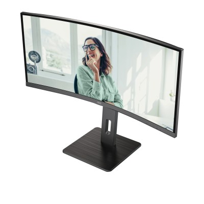 AOC CU34P3CV 34'/ WQHD/ Multimedia/ Regulable en altura/ Negro