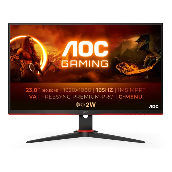 AOC Gaming 24G2SAE 23.8'/ Full HD/ 1ms/ 165Hz/ VA/ Multimedia/ Negro