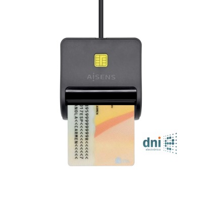 Lector de DNI Aisens ASCR-SN01-BK/ Negro