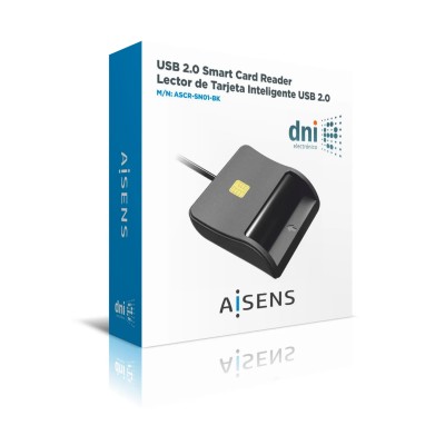 Lector de DNI Aisens ASCR-SN01-BK/ Negro