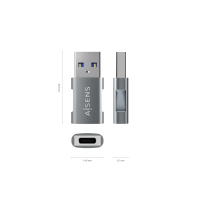 Adaptador USB 3.2 GEN2 Aisens A108-0655/ USB Tipo-C Hembra -