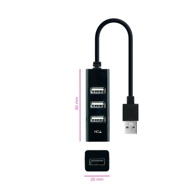 Hub USB 2.0 Nanocable 10.16.4404/ 4xUSB