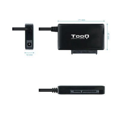 Adaptador para Discos Duros 2.5'/3.5' Tooq TQHDA-01A/ USB 3.0