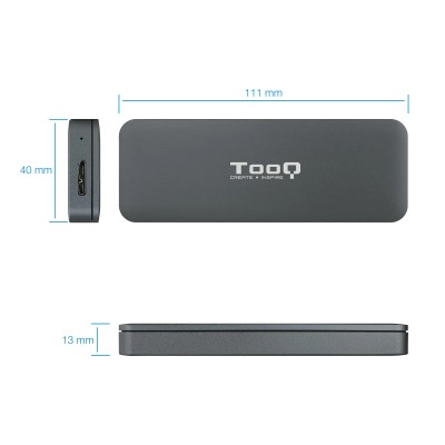 Caja Externa para Disco SSD M.2 SATA TooQ TQE-2281G/ USB 3.0/