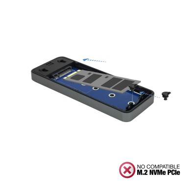 Caja Externa para Disco SSD M.2 SATA TooQ TQE-2281G/ USB 3.0/