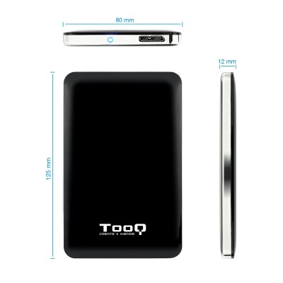 Caja Externa para Disco Duro de 2.5' TooQ TQE-2538B/ USB 3.1