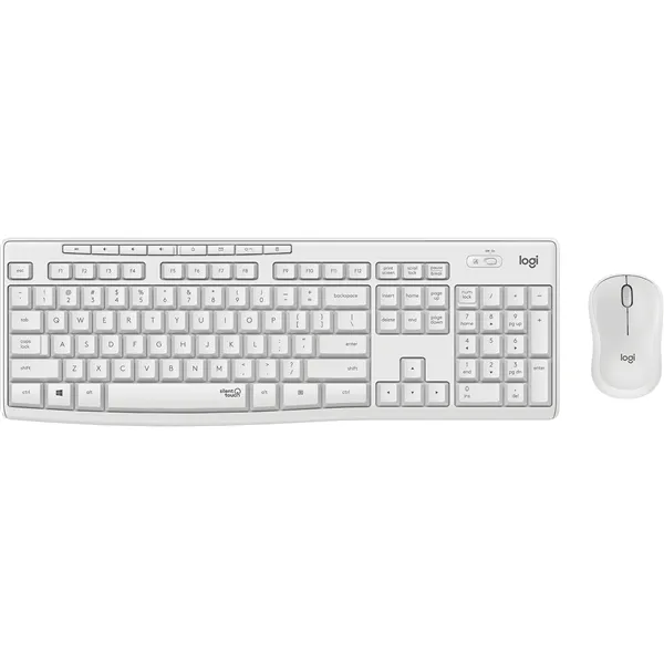 Teclado y Ratón Inalámbricos Logitech Silent Touch MK295/ Blanco