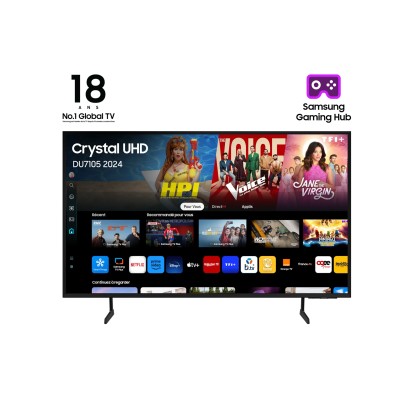 Televisor Samsung Crystal UHD TU43DU7105 43'/ Ultra HD 4K/