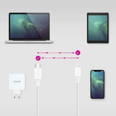 Nanocable cable lightning a usb-c 2 metros