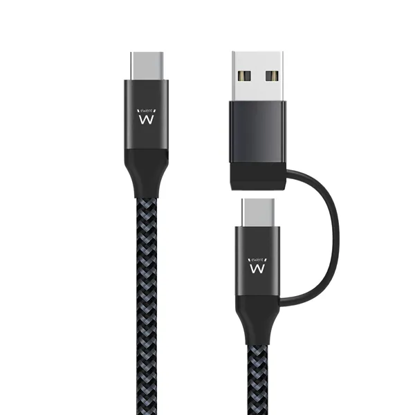 Ewent ew9918 cable de carga usb-c a usba/b 2 en 1