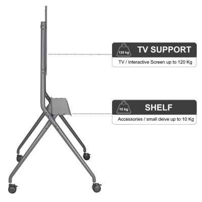 Ewent ew1542 soporte de suelo con ruedas 50"-86"