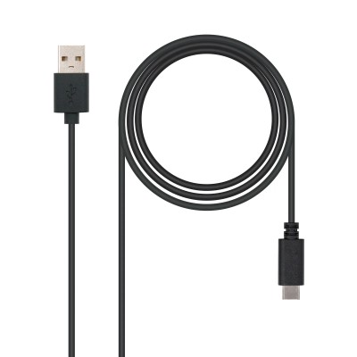 Nanocable cable usb 2.0 3a tipo usb-c/m-a/m 0.5 m