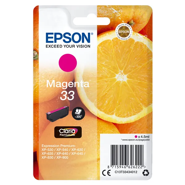 Epson cartucho t3343 magenta