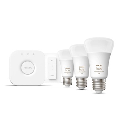 Philips kit 3 bombillas inteligentes e27+regulador