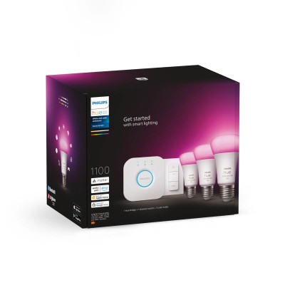 Philips kit 3 bombillas inteligentes e27+regulador