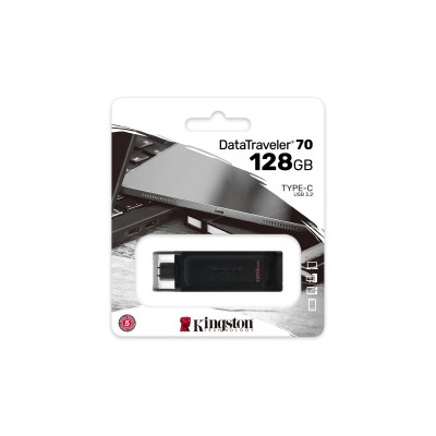 Kingston datatraveler dt70 128gb usb c 3.2 negro