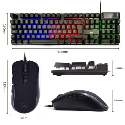 Ewent teclado+raton gaming pl3201 usb